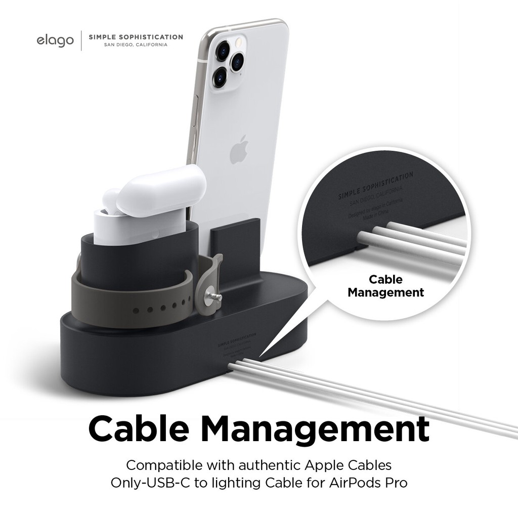 elago 3 in 1 Charging Station Compatible with AirPods Pro